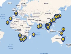 Mapa plavby