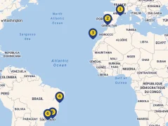 Mapa plavby
